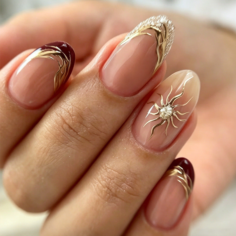 Nail set with elegant glitter and gradient design Stornfield