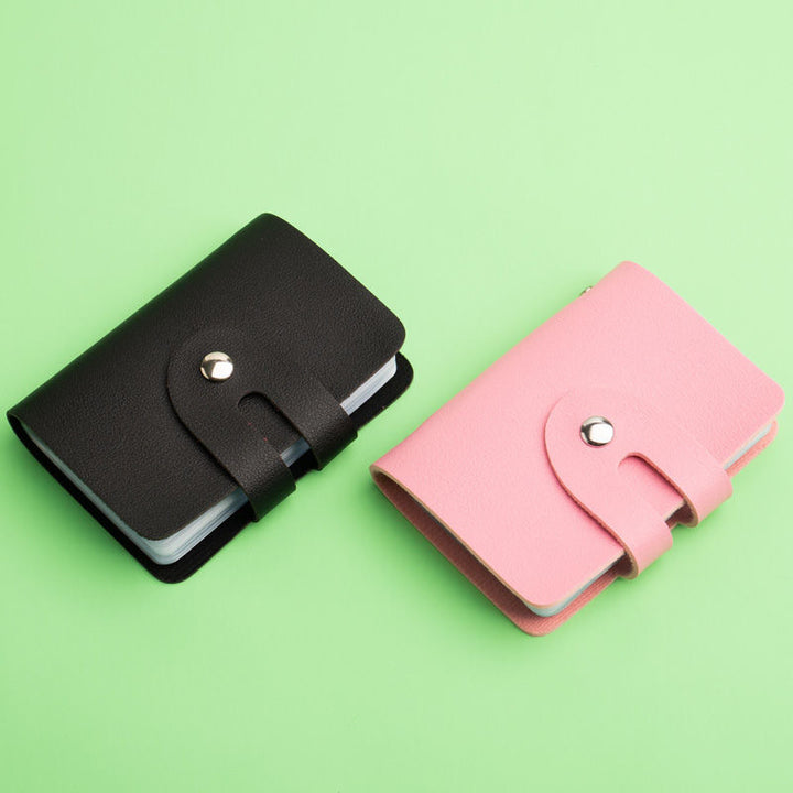 Compact Faux Leather Card Case
