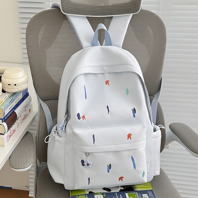 Lightweight Backpack with Cute Embroidered Design Stornfield
