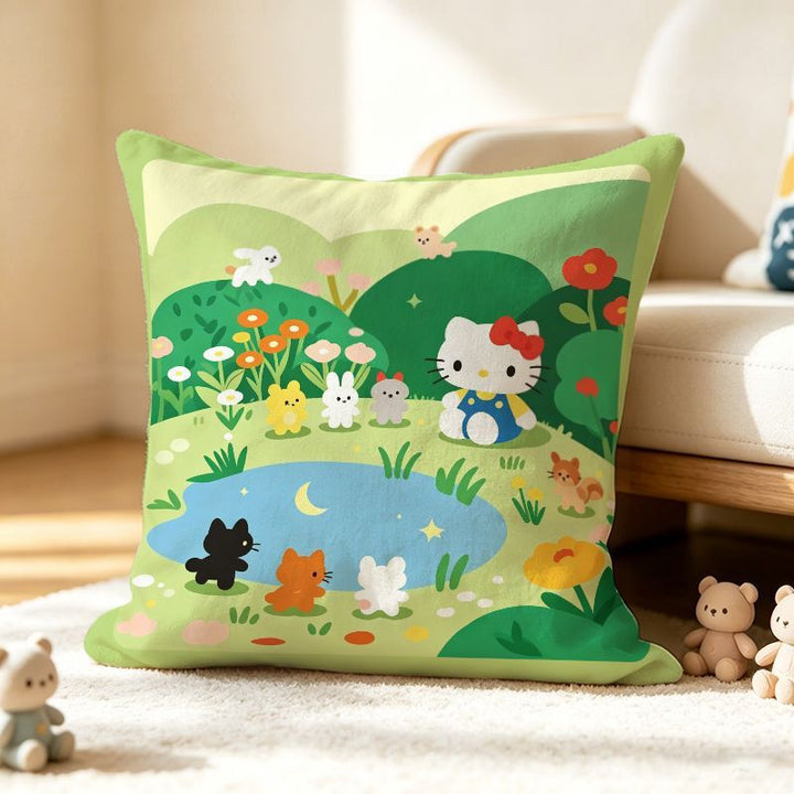 Cute Cartoon-Themed Decorative Throw Pillow
