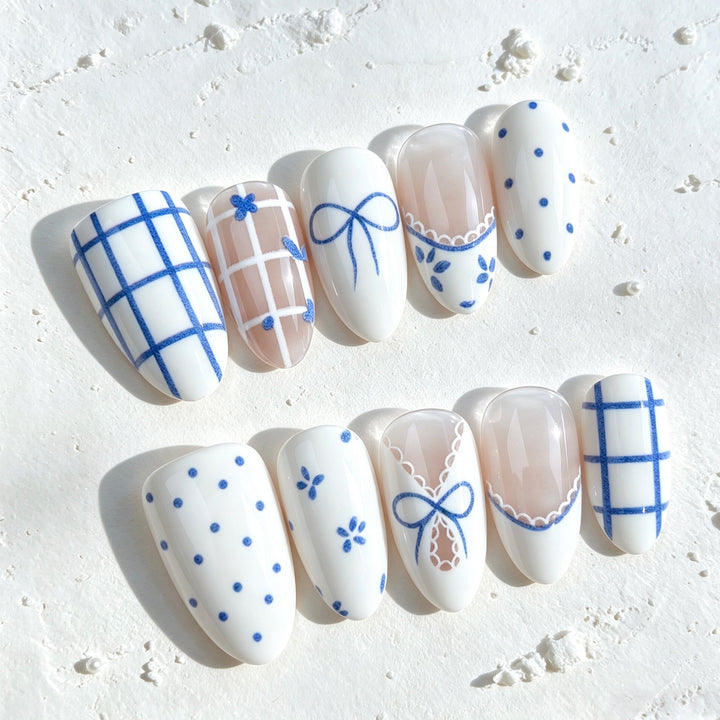 Patterned Press-On Nail Set