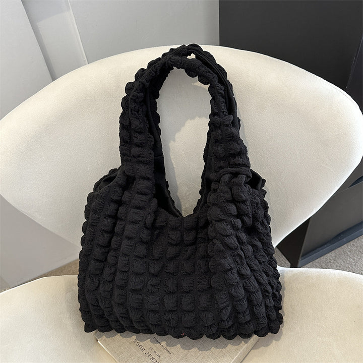 Textured Knit Hobo Bag