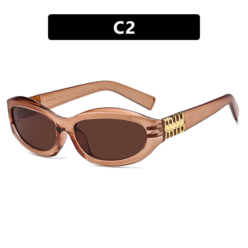 Women’s fashionable sunglasses in a curved design with luxurious details Stornfield