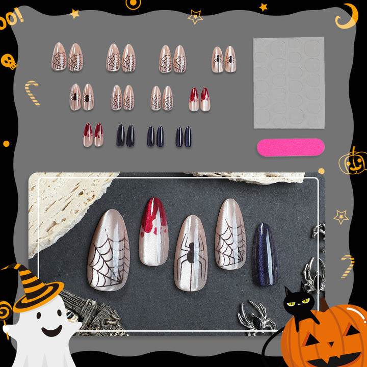 Halloween-Themed Press-On Nail Art Set 1790738649