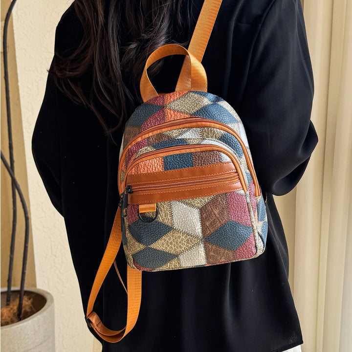 Women's Stylish Geometric Patterned Mini Backpack Stornfield