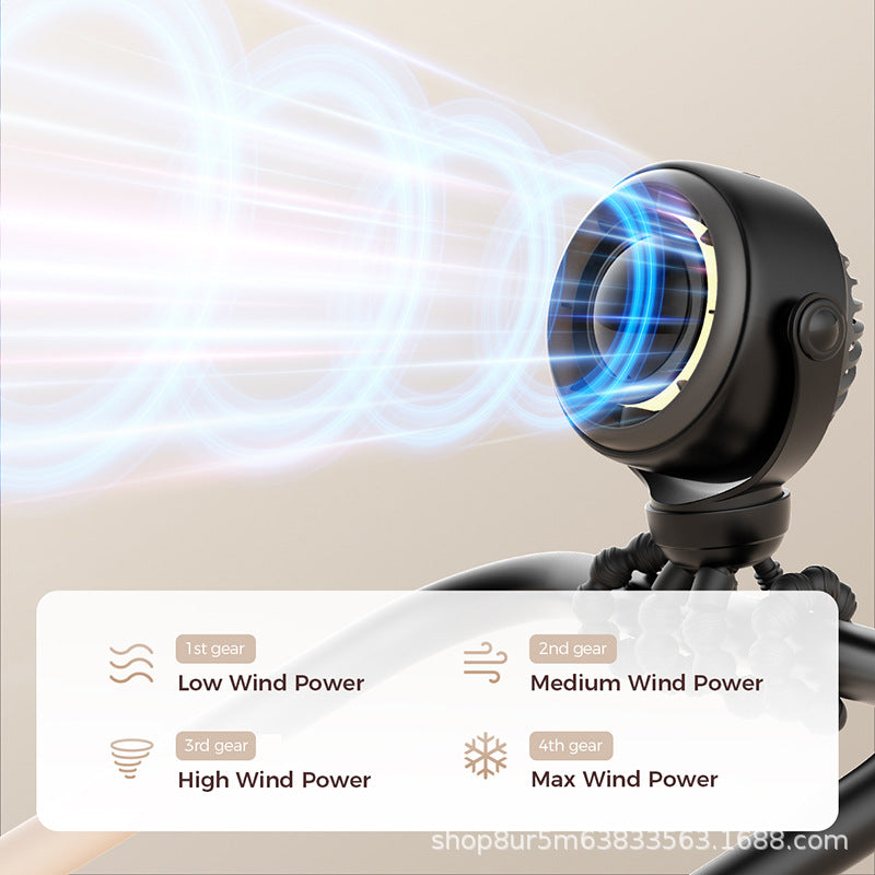 Unisex nan flexible clamp fan with bendable stand arms and LED night light Stornfield