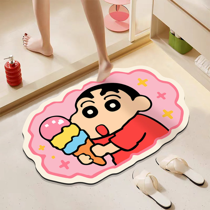 Playful Cartoon Character Bath Mat