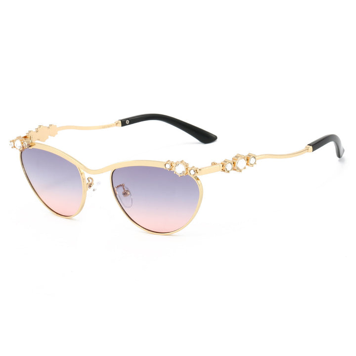 Women's Cat-Eye Sunglasses with Sparkling Stone Accents Stornfield