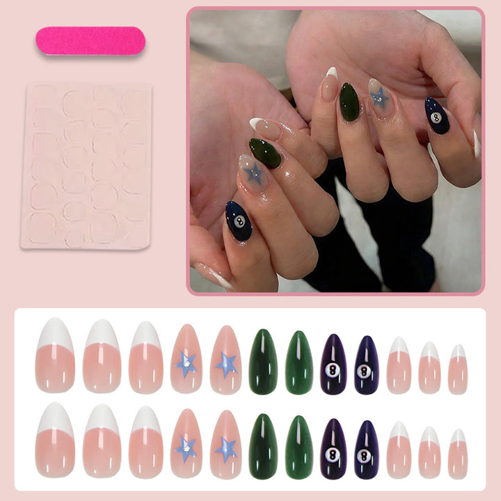 Artificial nail set with creative designs and elegant accents Stornfield
