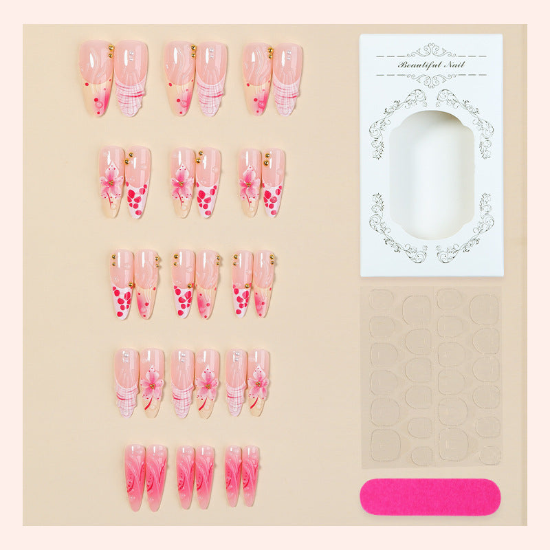 Artistic Floral Inspired Press-On Nail Set Stornfield