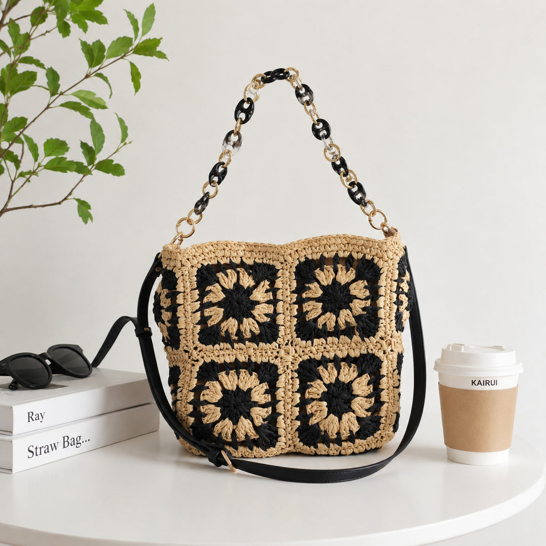 Fashionable Shoulder Bag Made of Handmade Crochet Material Stornfield