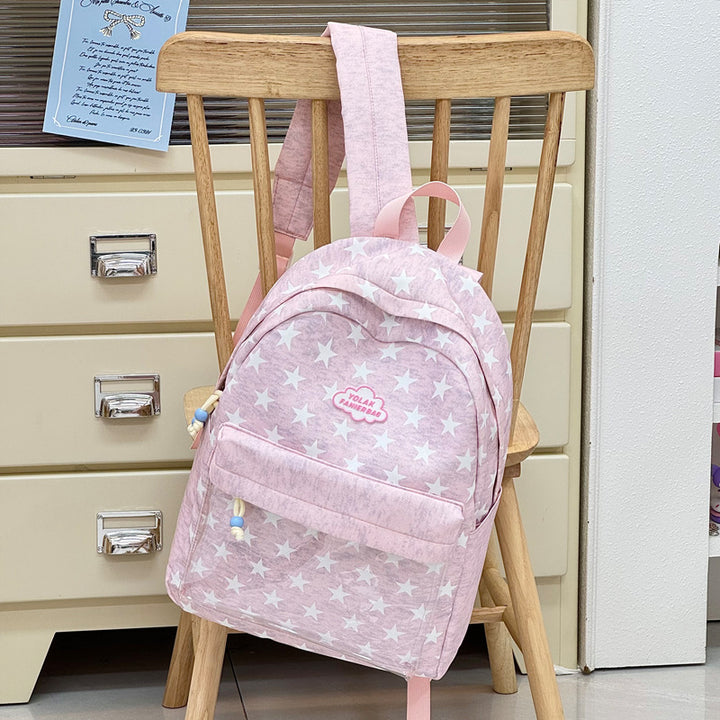 Transparent Window Star-Print Backpack Stornfield