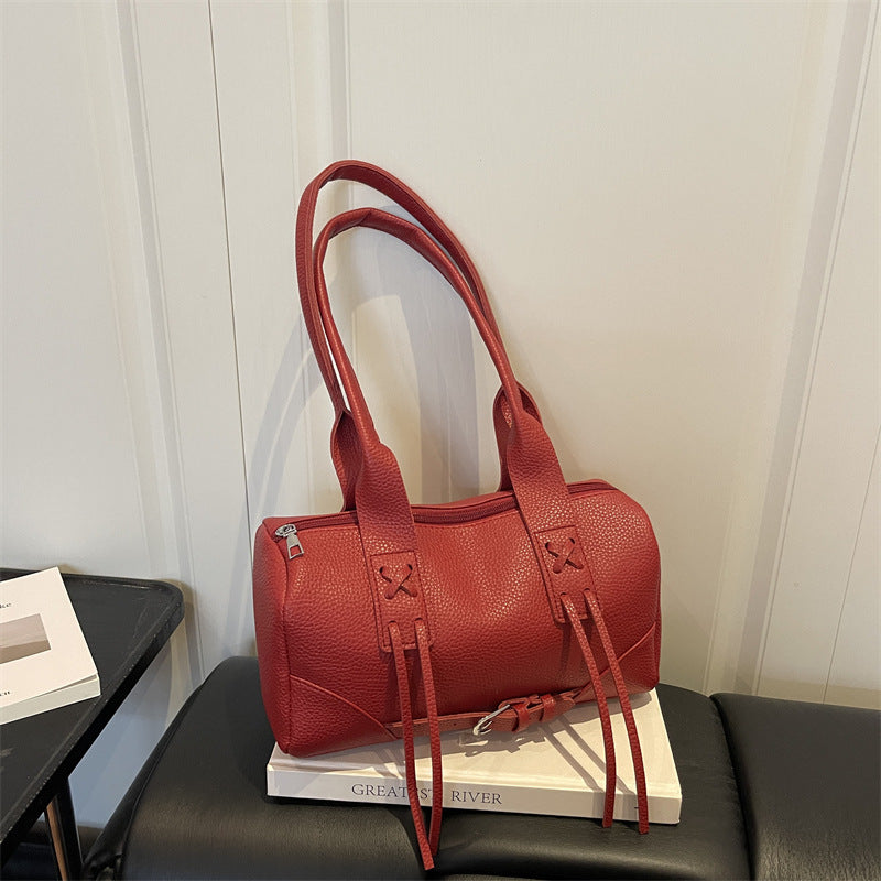 Modern Textured Handheld Satchel