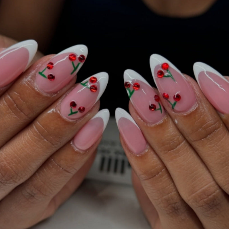 Elegant Cherry Blossom Press-On Nail Art Stornfield