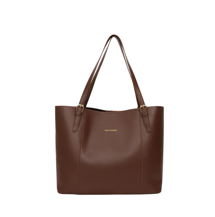 Sleek Minimalist Leather Tote Bag Stornfield