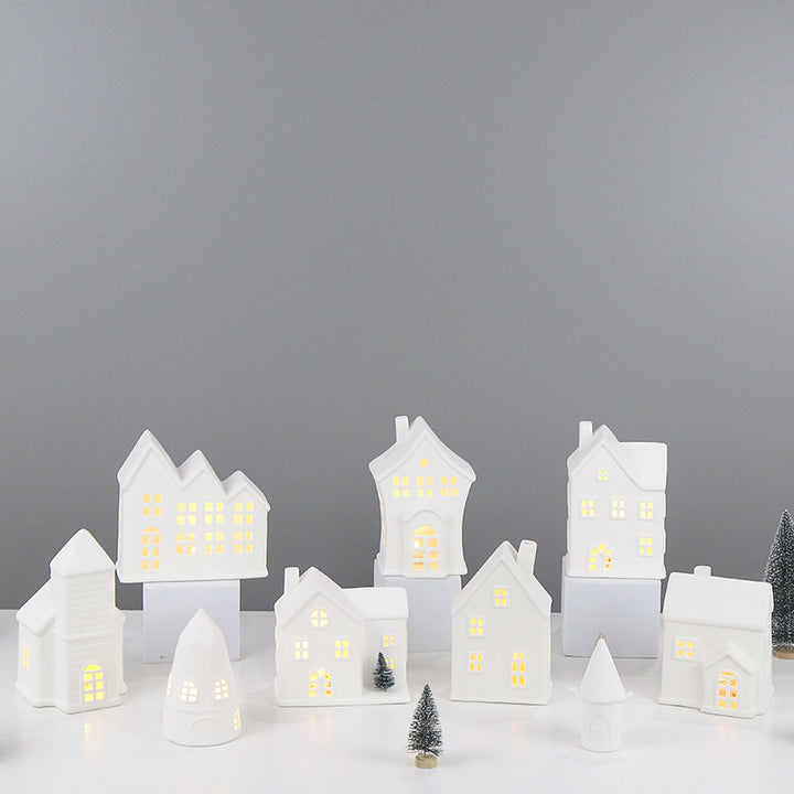 Decorative Ceramic House Lantern Stornfeild