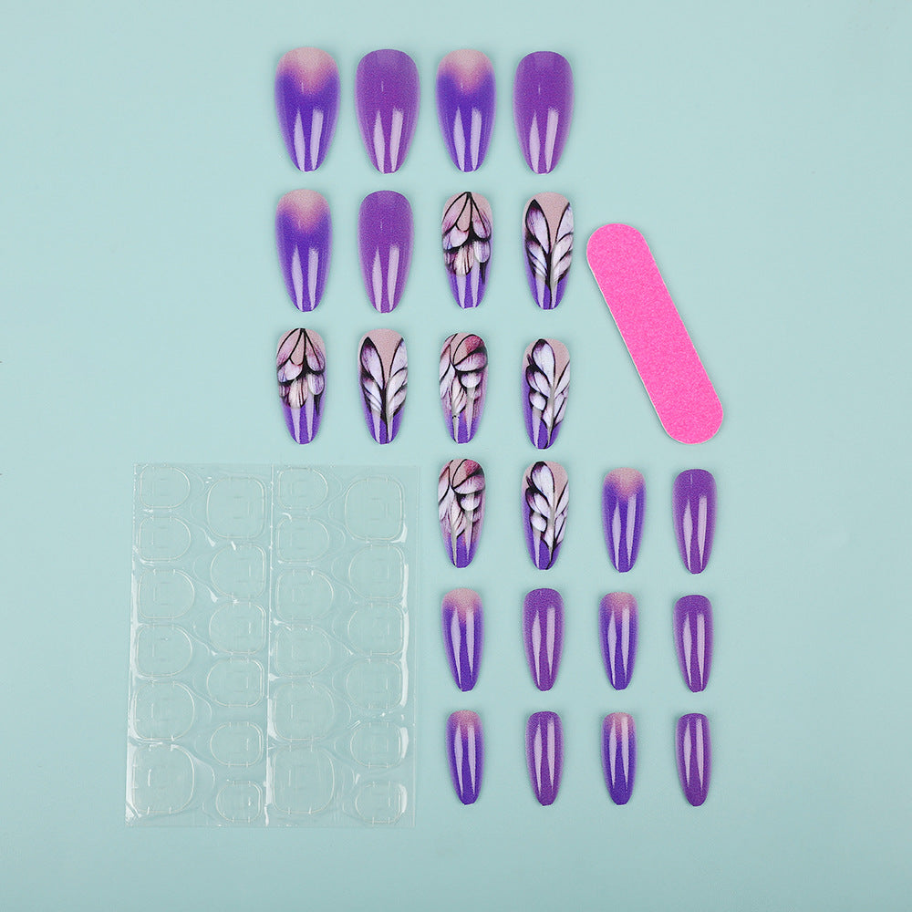 Artificial nails with an elegant floral pattern Stornfield