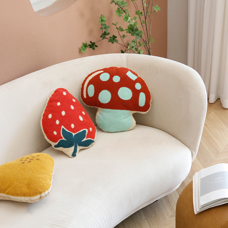 Mushroom-shaped Hand-tufted Carpet Runner for Kids' Room and Bathroom