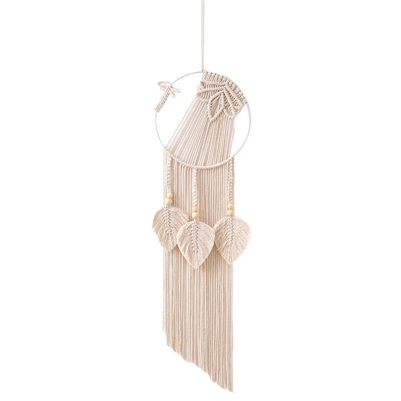 Decorative Macrame Wall Hanging with Leaf Accents Stornfield