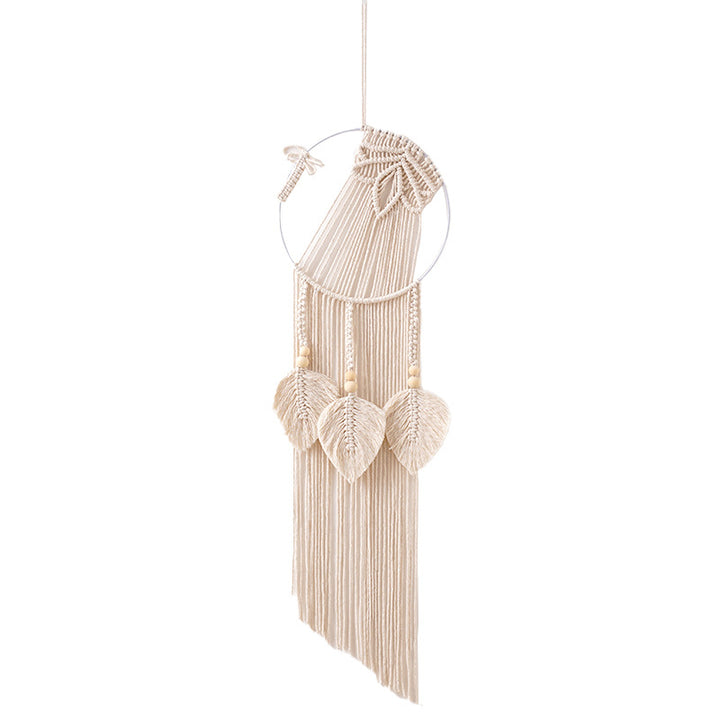 Decorative Macrame Wall Hanging with Leaf Accents Stornfield