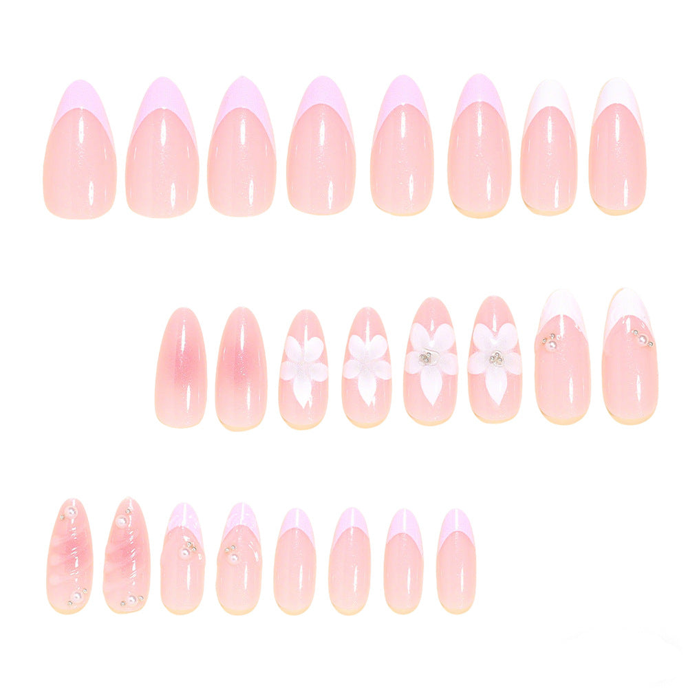 Decorative Floral Acrylic Nail Tips Stornfield
