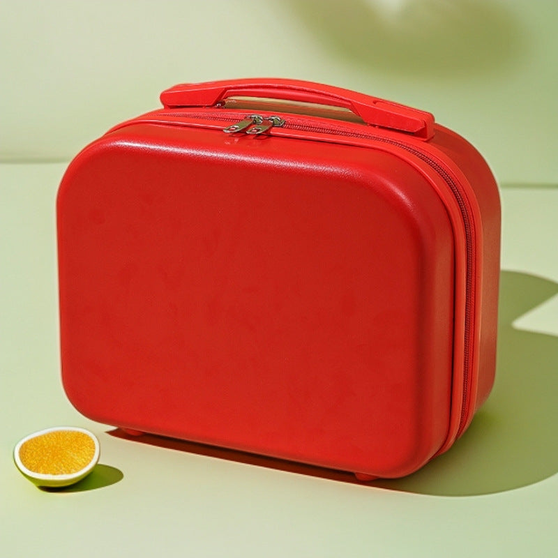 hard-shell travel vanity case with molded handle and double-zip closure Stornfield
