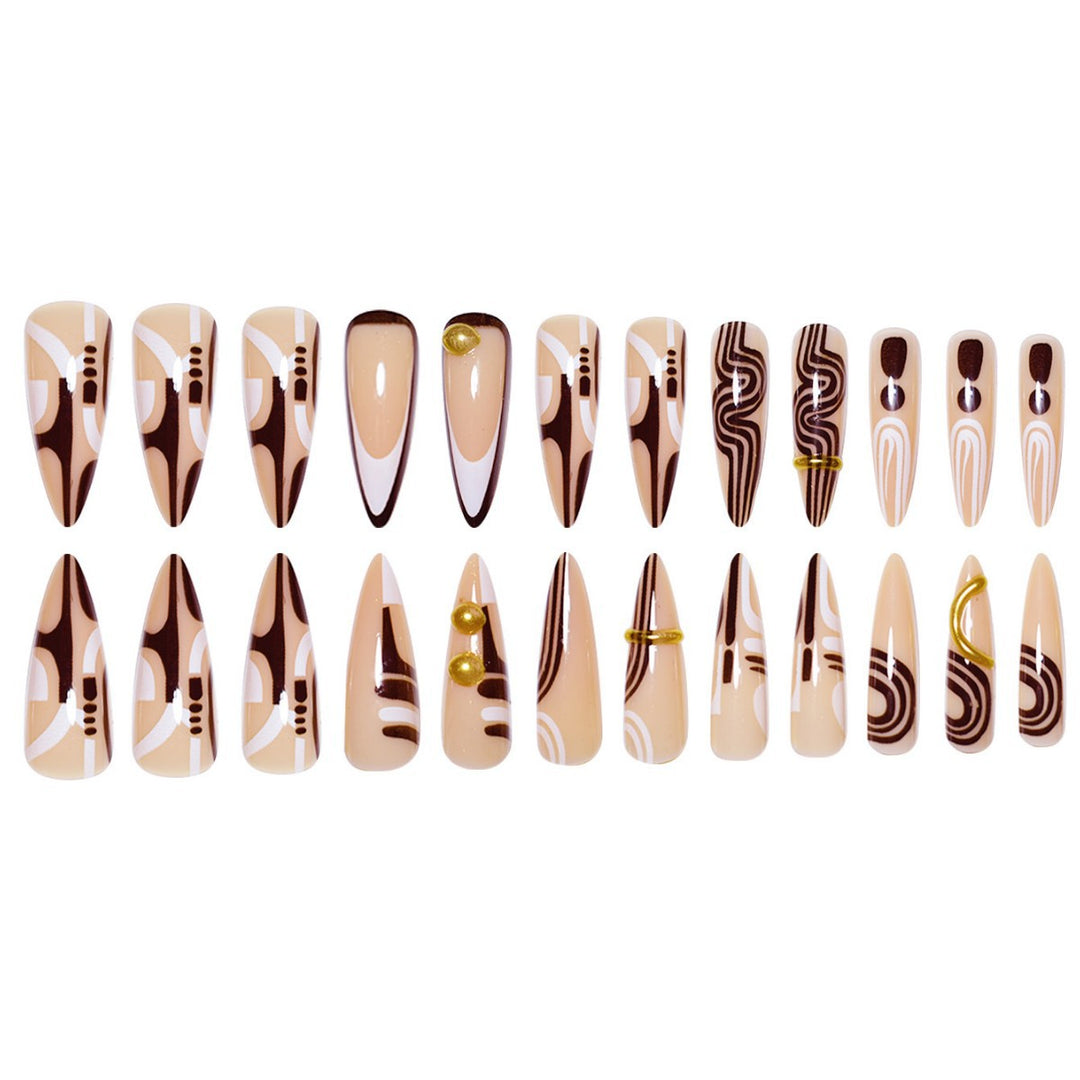 Decorative Stiletto Press-On Nail Art Extensions Stornfield
