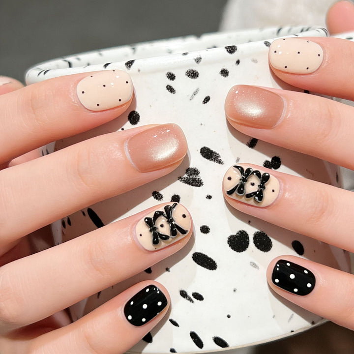 Elegant Decorative Press-On Nail Extensions with Pearls Stornfield