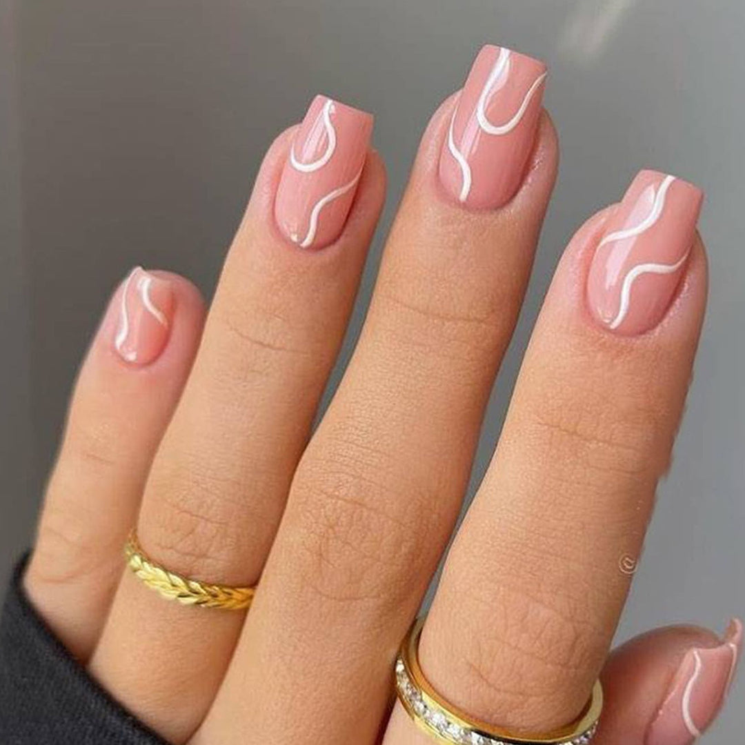 Artistic Wave Design Nail Art Stornfield