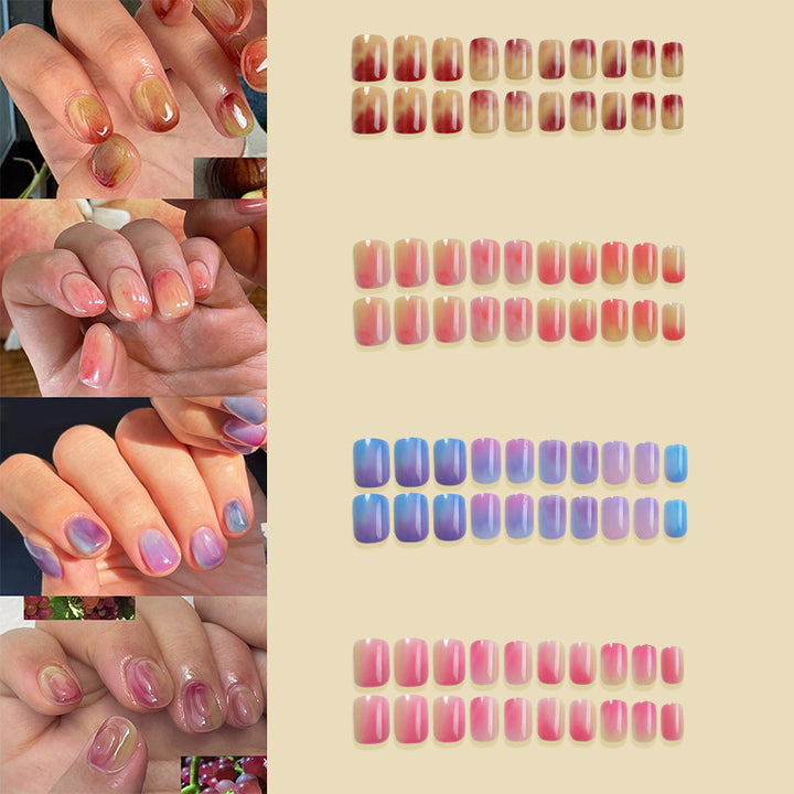 Artistic Marble-Effect Press-On Nail Set Stornfield