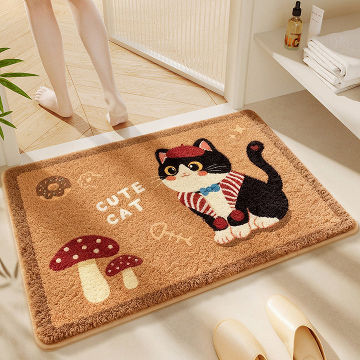 Cartoon Dog-themed Bath Rug Stornfield