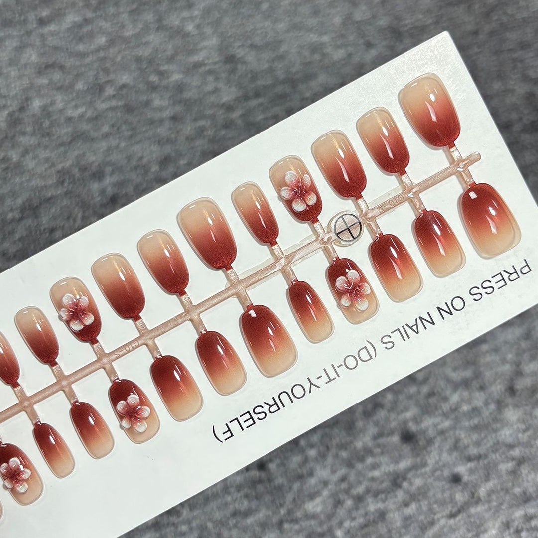 Floral Gradient Press-On Nail Set Stornfield