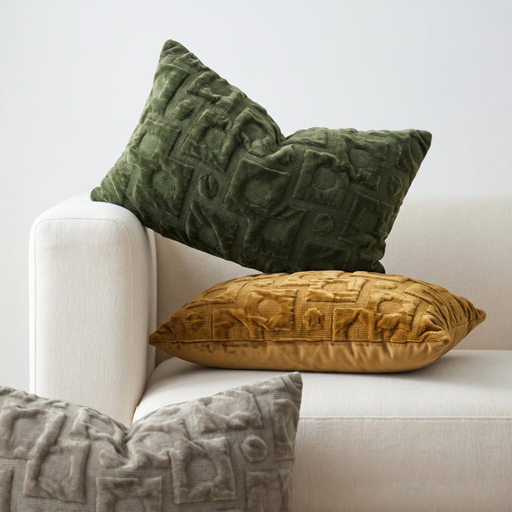Luxurious velvet decorative pillow