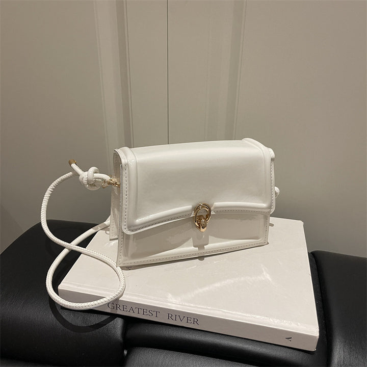 Elegant Patent Leather Crossbody Clutch
