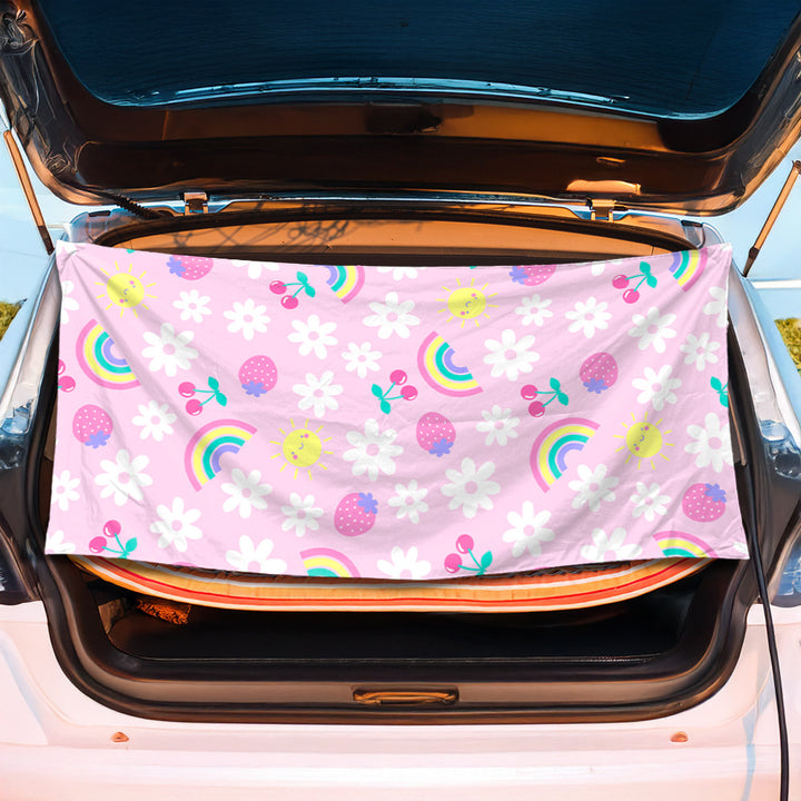 Multifunctional beach towel with cheerful fruit pattern Stornfield