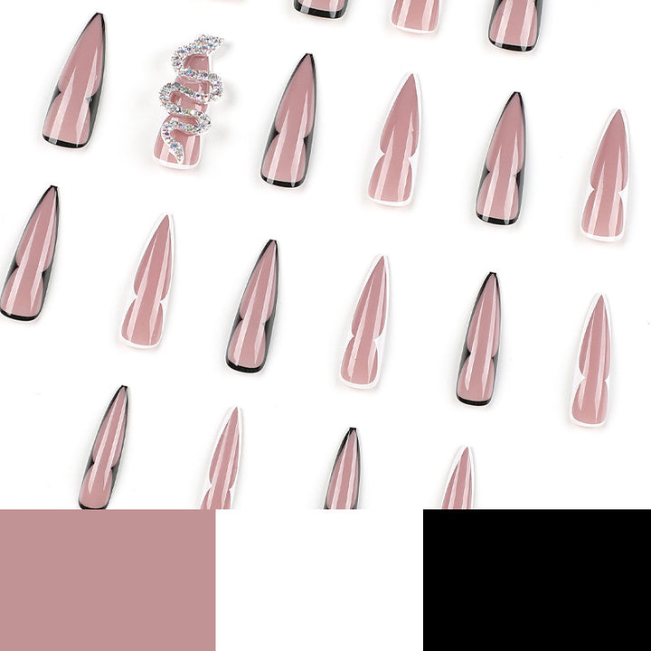 Artistic Nail Extensions with Elegant Stiletto Design Stornfield
