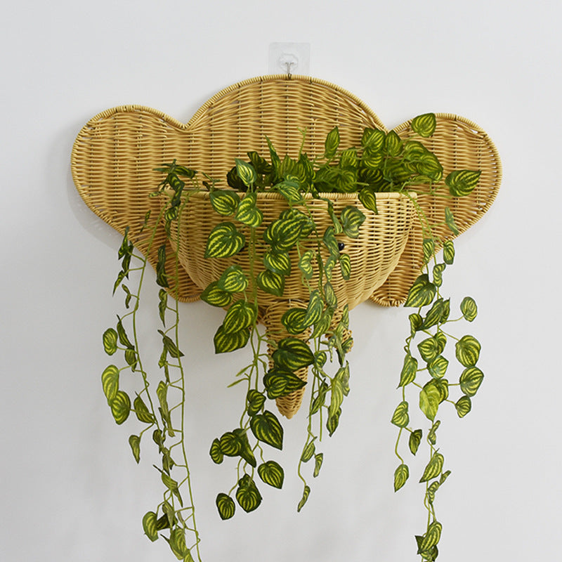 Decorative Elephant-Shaped Wall Basket Stornfield