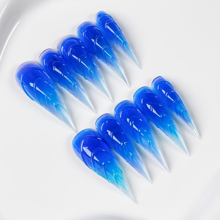 Artistic Ombre Stiletto Nail Tips