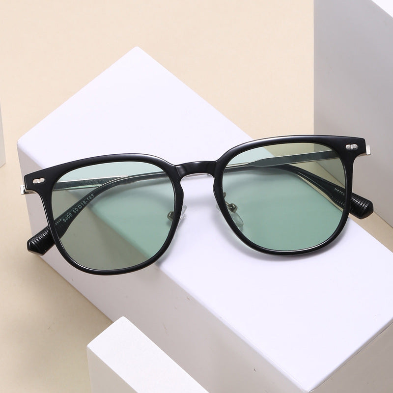 Women's clear rectangular glasses with delicate metal frame Stornfield
