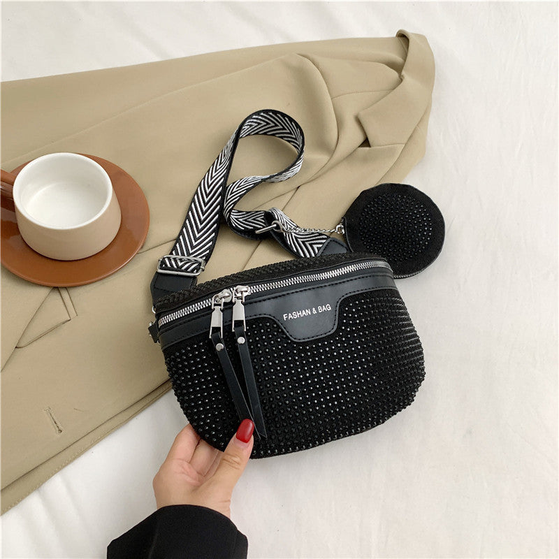 Stylish Rhinestone Embellished Mini Crossbody Bag Stornfield