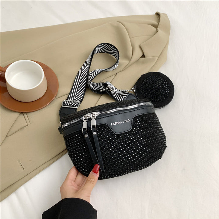 Stylish Rhinestone Embellished Mini Crossbody Bag Stornfield