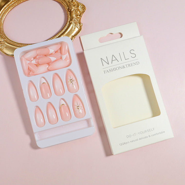 Premium Press-On Nail Set with Decorative Accents Stornfield