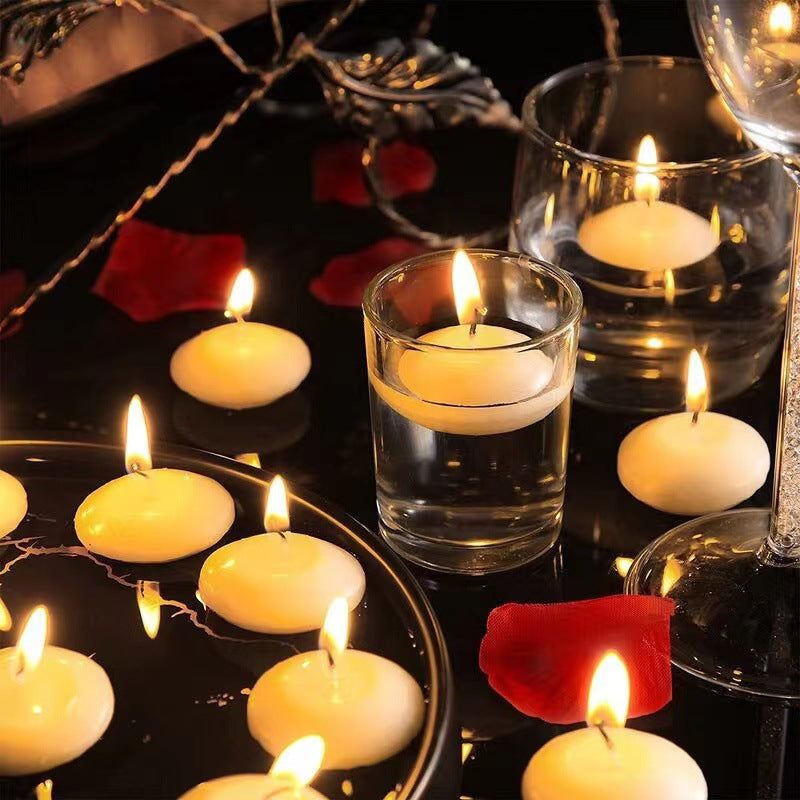 Floating Round Tea Light Candle Set for Water Centerpieces