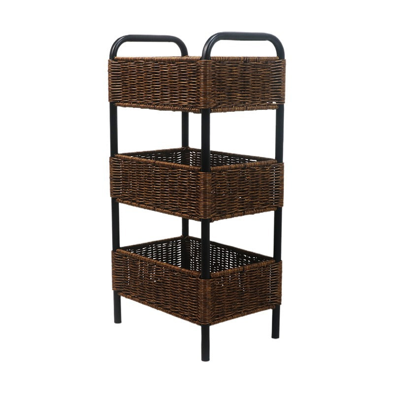 Multi-Tier Woven Storage Organizer with Metal Frame Stornfield