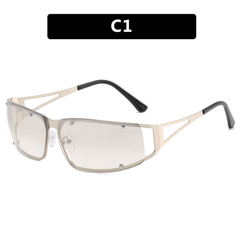 Women's fashionable sunglasses with futuristic design and exquisite metal frame Stornfield