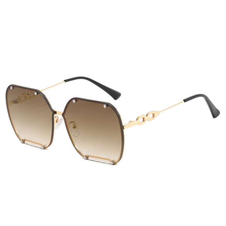 Women's elegant hexagonal designer sunglasses with luxurious accents Stornfield