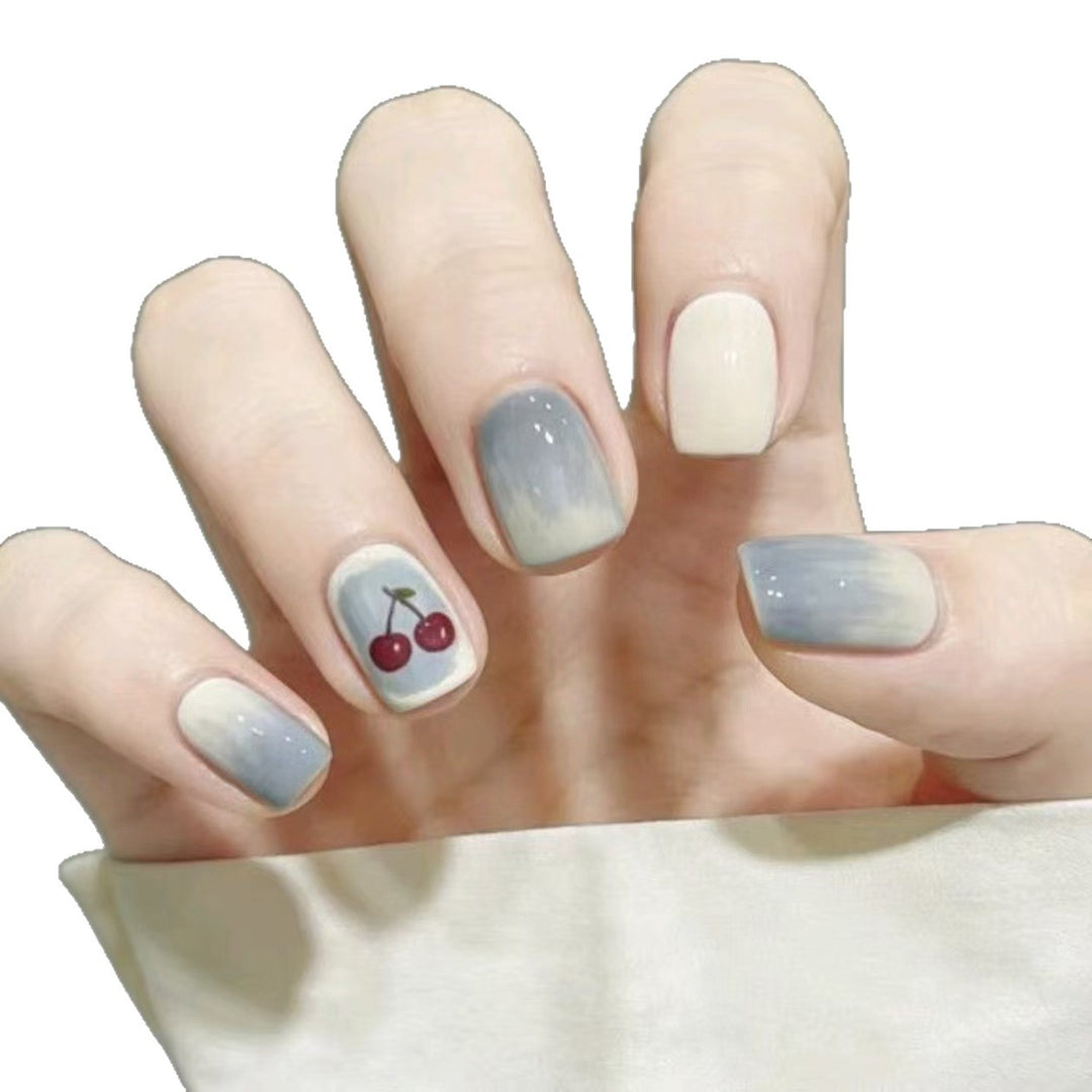 Artistic Nail Art Set with Cherry Design Stornfield