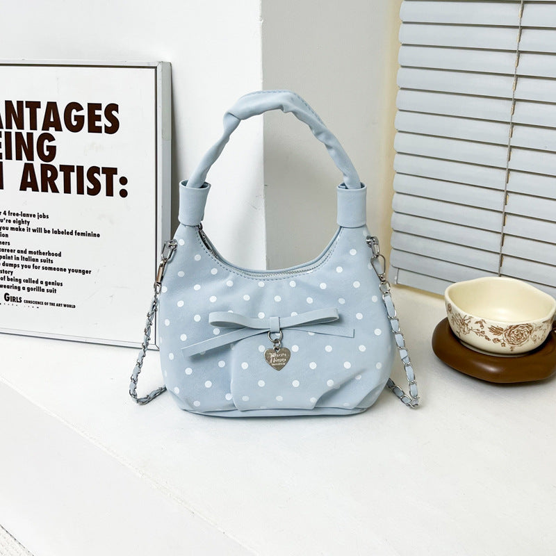 Playful Polka Dot Handheld Purse