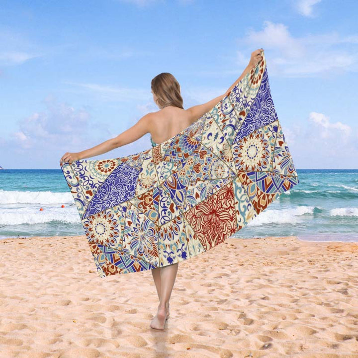 Beach blanket in exclusive mosaic design Stornfield