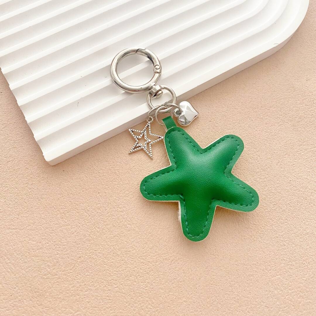 Starfish-Shaped Leather Keychain Stornfield